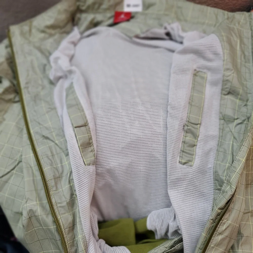 Air Jordan Men Jacket XXL Green Plaid Jumpman Wing Snap Collar Y2K